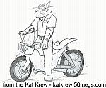 A Kat and his motorcycle